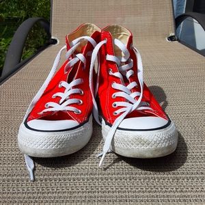 Red high top Converse